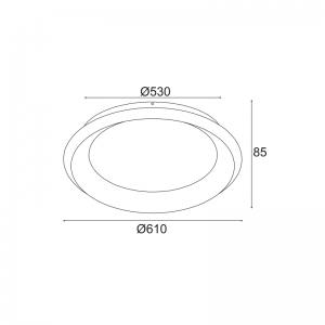 IRA ΦΩΤΙΣΤΙΚΟ ΟΡΟΦΗΣ ΜΕΤΑΛΛΟ ΛΕΥΚΟ D61xH8,5cm