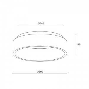 DIAS ΦΩΤΙΣΤΙΚΟ ΟΡΟΦΗΣ LED ΜΕΤΑΛΛΟ ΜΑΥΡΟ D60xH14CM