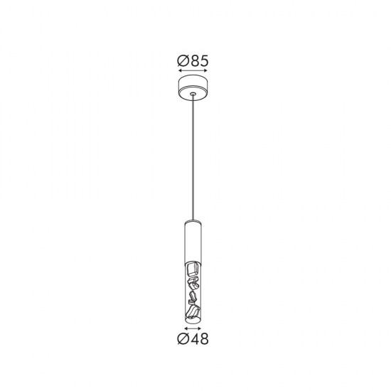 Κρεμαστό Φωτιστικό Λευκό LED με Ρυθμιζόμενο Λευκό Φως 5x5x150εκ.