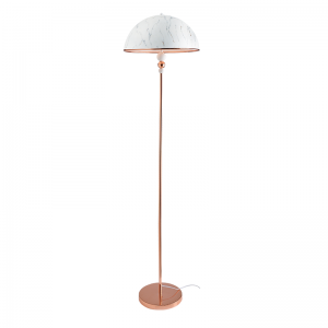 MARBLE ΕΠΙΔΑΠΕΔΙΟ 2ΦΩΤΟ ΦΩΤΙΣΤΙΚΟ ΜΕΤΑΛΛΟ ΛΕΥΚΟ Φ40xH160cm