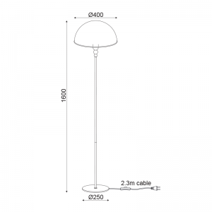 MARBLE ΕΠΙΔΑΠΕΔΙΟ 2ΦΩΤΟ ΦΩΤΙΣΤΙΚΟ ΜΕΤΑΛΛΟ ΛΕΥΚΟ Φ40xH160cm