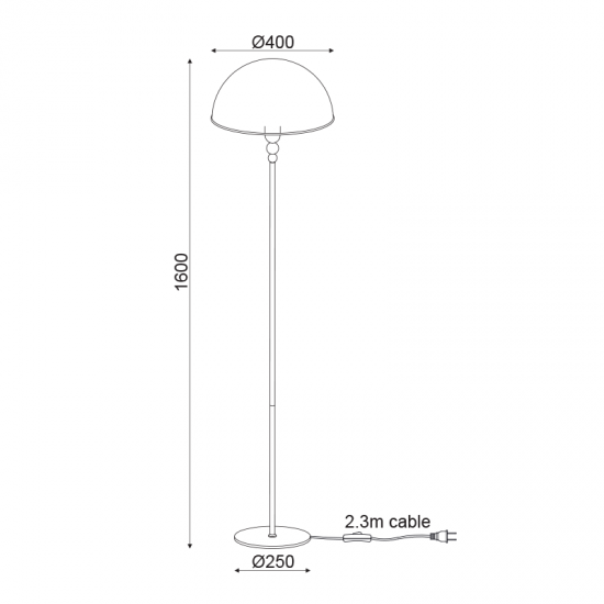 MARBLE ΕΠΙΔΑΠΕΔΙΟ 2ΦΩΤΟ ΦΩΤΙΣΤΙΚΟ ΜΕΤΑΛΛΟ ΛΕΥΚΟ Φ40xH160cm