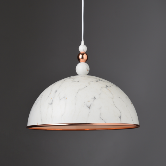 MARBLE ΚΡΕΜΑΣΤΟ 3ΦΩΤΟ ΦΩΤΙΣΤΙΚΟ ΜΕΤΑΛΛΟ ΛΕΥΚΟ 40xH100cm