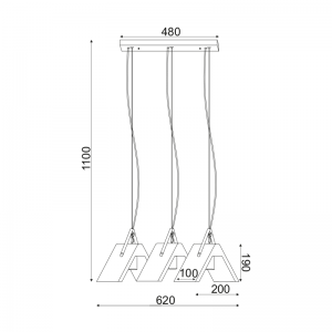 BETA ΚΡΕΜΑΣΤΟ 3ΦΩΤΗ ΡΑΓΑ ΤΣΙΜΕΝΤΟ ΓΚΡ 62x20xΗ110CM