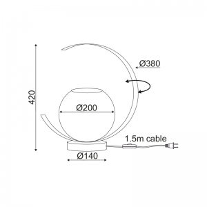 CINDI ΕΠΙΤΡΑΠΕΖΙΑ ΦΩΤΙΣΤΙΚΟ ΜΕΤΑΛΛΟ ΧΡΥΣΟ Φ35x37.5CM