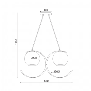 CINDI ΚΡΕΜΑΣΤΟ 2ΦΩΤΟ ΦΩΤΙΣΤΙΚΟ ΜΕΤΑΛΛΟ ΧΡΥΣΟ 68x20xΗ120CM