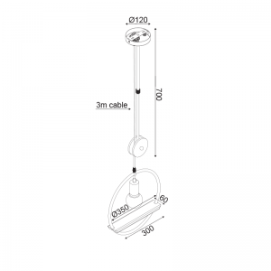 BAM ΚΡΕΜΑΣΤΟ ΜΟΝΟΦΩΤΟ ΦΩΤΙΣΤΙΚΟ ΜΕΤΑΛΛΟ ΜΑΥΡΟ Φ45