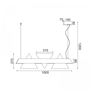 PANDA ΚΡΕΜΑΣΤΟ ΦΩΤΙΣΤΙΚΟ ΡΑΓΑ ΜΕΤΑΛΛΟ ΜΑΥΡΟ 7,5x100xH120CM