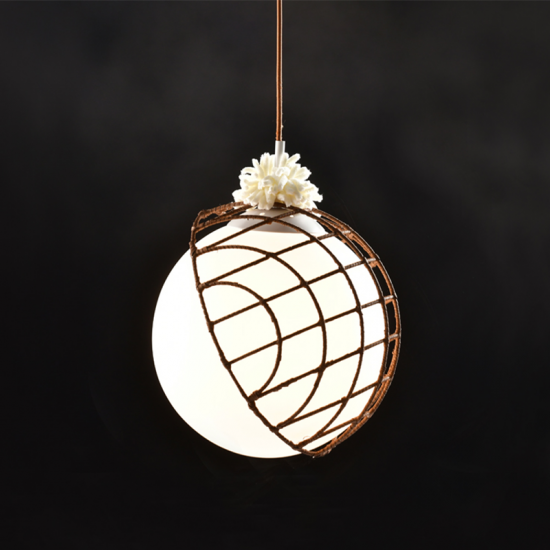 KRISTI ΚΡΕΜΑΣΤΟ ΦΩΤΙΣΤΙΚΟ ΜΟΝΟΦΩΤΟ ΓΥΑΛΙ ΛΕΥΚΟ D33xH120CM