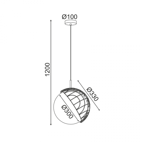 KRISTI ΚΡΕΜΑΣΤΟ ΦΩΤΙΣΤΙΚΟ ΜΟΝΟΦΩΤΟ ΓΥΑΛΙ ΛΕΥΚΟ D33xH120CM