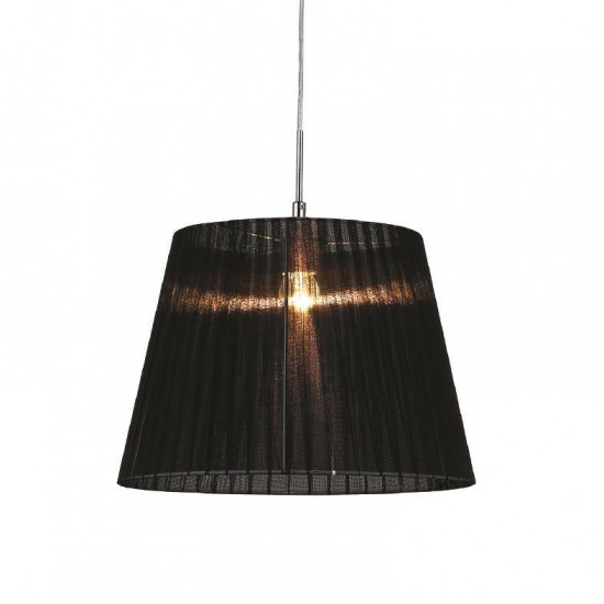 ΚΡΕΜΑΣΤΟ ΜΟΝΟΦΩΤΟ ΦΩΤΙΣΤΙΚΟ ΑΠΟ ΜΑΥΡΗ ΟΡΓΑΝΤΖΑ Φ40CM 1XE27 (DL604B)