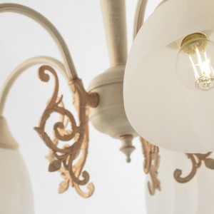 ΚΡΕΜΑΣΤΟ Φ/Σ 5XE14 ΠΑΤΙΝΑ – ΛΕΥΚΟ ΓΥΑΛΙ Φ61cm