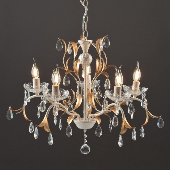 ΚΡΕΜΑΣΤΟ Φ/Σ 5ΧΕ14 ΜΕΤ/ΚΟ ΠΑΤΙΝΑ ΛΕΥΚΟ ΧΡΥΣΟ+ΚΡΥΣΤΑΛΛΑ Φ68xH108CM