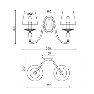 ΕΠΙΤΟΙΧIO 2ΧΕ14 ΜΕΤΑΛΛΟ ΠΑΤΙΝΑ ΛΕΥΚΟ/ΜΑΥΡΟ+ΑΜΠΑΖΟΥΡ 38X30X22CM KARPATHIA