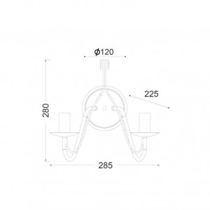 ΜΕΤΑΛΛΙΚΗ ΑΠΛΙΚΑ 2XE14 ΚΑΦΕ 28,5Χ22,5ΧΗ28cm PALMYRA