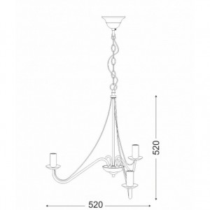 ΚΡΕΜΑΣΤΟ 3Χ60W E14 ΠΑΤΙΝΑ 