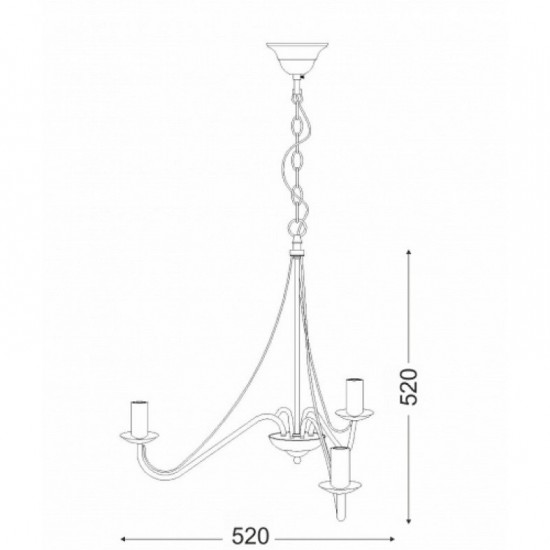 ΚΡΕΜΑΣΤΟ 3Χ60W E14 ΠΑΤΙΝΑ