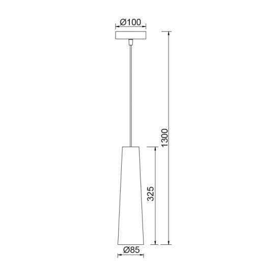 ΚΡΕΜΑΣΤΟ Φ/Σ 1ΧΕ27 ΛΕΥΚΟ ΓΥΑΛΙ+ΜΕΤΑΛΛΟ Φ10ΧΗ130CM