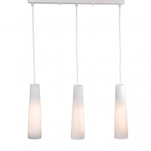 ΚΡΕΜΑΣΤΟ Φ/Σ 3ΧΕ27 ΡΑΓΑ ΛΕΥΚΟ ΓΥΑΛΙ+ΜΕΤΑΛΛΟ 59Χ8,5ΧΗ130CM