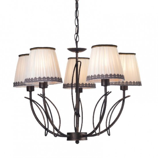 KARLA ΚΡΕΜΑΣΤΟ ΦΩΤΙΣΤΙΚΟ 5ΦΩΤΟ ΑΜΠΑΖΟΥΡ ΜΠΕΖ ΜΕΤΑΛΛΟ ΚΑΦΕ Φ53,5xΗ95,5cm