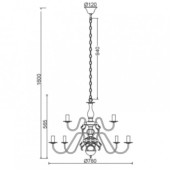 ΚΡΕΜΑΣΤΟ Φ/Σ 12ΧΕ14 ΜΕΤΑΛΛΙΚΟ ΠΑΤΙΝΑ ΧΡΥΣΟ Φ78ΧH160CM