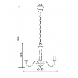 ΚΡΕΜΑΣΤΟ Φ/Σ 3ΧΕ14 ΜΕΤΑΛΛΙΚΟ ΜΑΥΡΟ Φ49,5ΧΗ89,5CM