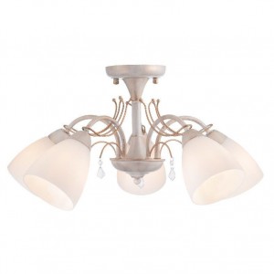 ΟΡΟΦΗΣ 5ΧΕ14 ΜΕΤΑΛΛΙΚΟ ΠΑΤΙΝΑ ΧΡΥΣΟ+ΛΕΥΚΟ ΓΥΑΛ+ΚΡΥΣΤΑΛΛΟ Φ54ΧΗ27CM