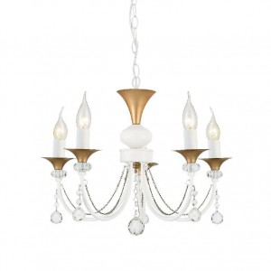 ΚΡΕΜΑΣΤΟ Φ/Σ 5ΧΕ14 ΜΕΤΑΛΛΟ ΠΑΤΙΝΑ ΧΡΥΣΟ+ΚΡΥΣΤΑΛΛΟ Φ51,5ΧΗ93CM