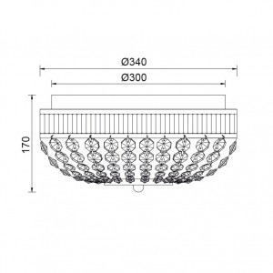 ΟΡΟΦΗΣ Φ/Σ 3ΧΕ14 ΚΡΥΣΤΑΛΛΟ+ΝΙΚΕΛ Φ34ΧΗ17CM