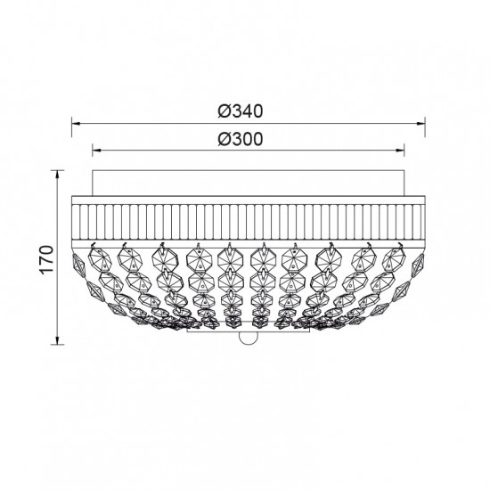 ΟΡΟΦΗΣ Φ/Σ 3ΧΕ14 ΚΡΥΣΤΑΛΛΟ+ΝΙΚΕΛ Φ34ΧΗ17CM