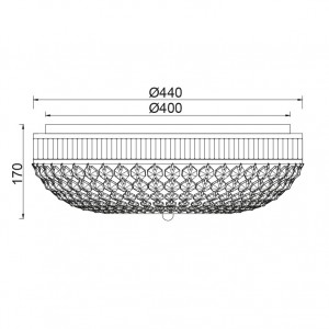 ΟΡΟΦΗΣ Φ/Σ 5ΧΕ14 ΚΡΥΣΤΑΛΛΟ+ΝΙΚΕΛ Φ44ΧΗ17CM