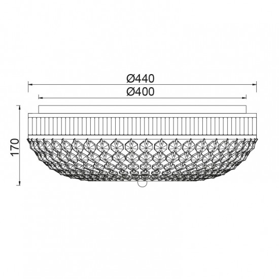 ΟΡΟΦΗΣ Φ/Σ 5ΧΕ14 ΚΡΥΣΤΑΛΛΟ+ΝΙΚΕΛ Φ44ΧΗ17CM