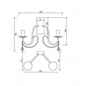 ALON ΕΠΙΤΟΙΧΙΟ 2ΦΩΤΟ ΜΕΤΑΛΛΟ ΝΙΚΕΛ+ΚΡΥΣΤΑΛΛΟ+ΑΛΥΣΙΔΑ 17,5X31,5X31,7CM