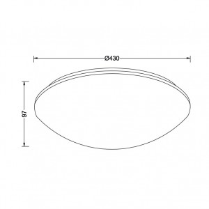 ΕΠΙΤΟΙΧΙΟ/ΟΡΟΦΗΣ Φ/Σ 3ΧΕ27 ΛΕΥΚΟ ΑΚΡΥΛΙΚΟ Φ43ΧΗ9,7CM VEGAS