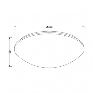 ΕΠΙΤΟΙΧΙΟ/ΟΡΟΦΗΣ Φ/Σ 2ΧΕ27 ΛΕΥΚΟ ΑΚΡΥΛΙΚΟ Φ35ΧΗ9CM VEGAS