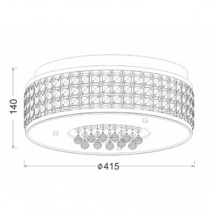ΟΡΟΦΗΣ ΚΡΥΣΤΑΛΛΟ Φ41,5CM 5ΧG9 