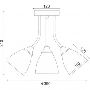 ΟΡΟΦΗΣ ΧΡΩΜΙΟ ΜΕ ΓΥΑΛΙ Φ38CM 3XE14