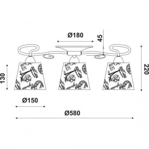 ΟΡΟΦΗΣ Φ/Σ 3ΧΕ14 ΜΕΤΑΛΛΙΚΟ ΛΕΥΚΟ-ΧΡΥΣΟ+ΑΜΠΑΖΟΥΡ Φ58ΧΗ22CM