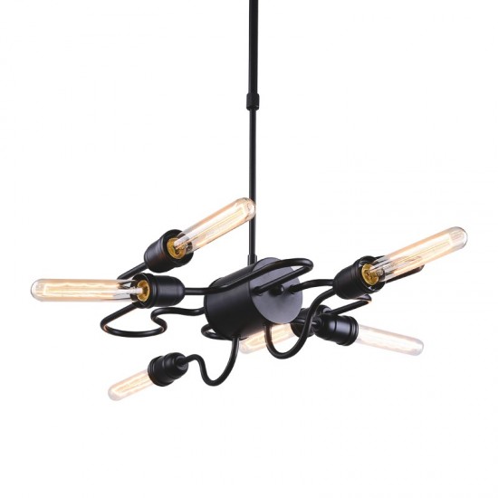 NIMA ΚΡΕΜΑΣΤΟ ΦΩΤΙΣΤΙΚΟ 6ΦΩΤΟ ΜΕΤΑΛΛΟ ΜΑΥΡΟ 63x71xH95cm