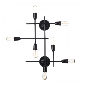SPIDER ΦΩΤΙΣΤΙΚΟ ΟΡΟΦΗΣ/ΕΠΙΤΟΙΧΙΟ 4ΦΩΤΟ ΜΕΤΑΛΛΙΚΟ ΜΑΥΡΟ 82x75x15CM