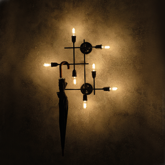 SPIDER ΦΩΤΙΣΤΙΚΟ ΟΡΟΦΗΣ/ΕΠΙΤΟΙΧΙΟ 4ΦΩΤΟ ΜΕΤΑΛΛΙΚΟ ΜΑΥΡΟ 82x75x15CM