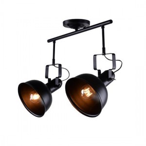 ΟΡΟΦΗΣ Φ/Σ 2ΧΕ27 ΜΕΤΑΛΛΙΚΟ ΜΑΥΡΟ Φ18X54XH41cm