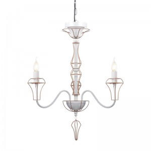 CANDLE ΚΡΕΜΑΣΤΟ ΦΩΤΙΣΤΙΚΟ 3ΦΩΤΟ ΜΕΤΑΛΛΟ ΛΕΥΚΟ/ΧΡΥΣΟ Φ55xΗ109cm