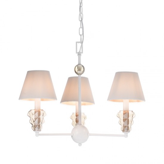 ABA ΚΡΕΜΑΣΤΟ ΦΩΤΙΣΤΙΚΟ 3ΦΩΤΟ ΥΦΑΣΜΑ/ΜΕΤΑΛΛΟ ΛΕΥΚΟ Φ60xΗ90cm