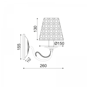 PRIMA ΕΠΙΤΟΙΧΙΟ ΦΩΤΙΣΤΙΚΟ 1ΦΩΤΟ ΜΕΤΑΛΛΟ ΧΑΛΚΙΝΟ 25x15x26cm