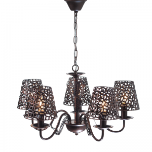 PRIMA ΚΡΕΜΑΣΤΟ ΦΩΤΙΣΤΙΚΟ 5ΦΩΤΟ ΜΕΤΑΛΛΟ ΧΑΛΚΙΝΟ Φ60xΗ85CM