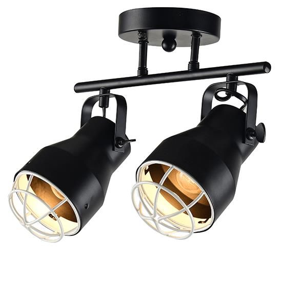 ΟΡΟΦΗΣ Φ/Σ 2ΧΕ27 ΜΕΤΑΛΛΙΚΟ ΜΑΥΡΟ ΠΛΕΓΜΑ ΛΕΥΚΟ Φ10Χ30XH28cm