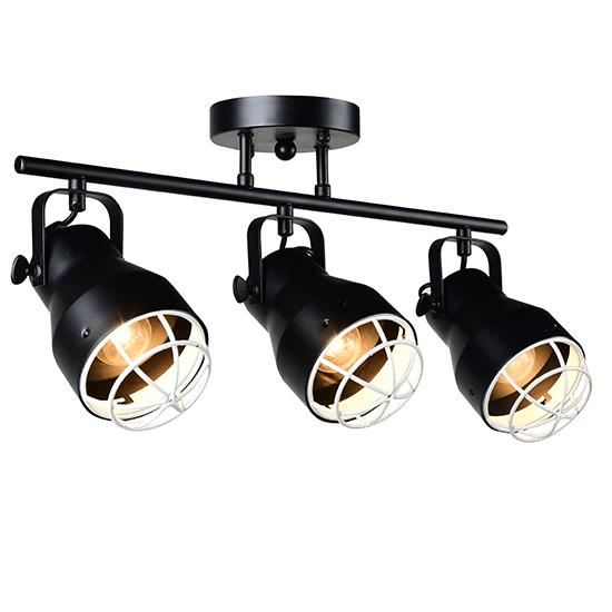 ΟΡΟΦΗΣ Φ/Σ 3ΧΕ27 ΜΕΤΑΛΛΙΚΟ ΜΑΥΡΟ ΠΛΕΓΜΑ ΛΕΥΚΟ Φ10Χ50XH28cm