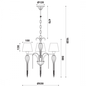 ΚΡΕΜΑΣΤΟ Φ/Σ3ΧΕ14ΜΕΤ ΛΕΥΚΟ-ΧΡΥΣΟ+ΑΜΠΑΖΟΥΡ+ΓΥΑΛΙ+ΑΛΥΣΙΔΕΣ ROSEGOLD Φ53ΧΗ102