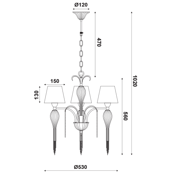 ΚΡΕΜΑΣΤΟ Φ/Σ3ΧΕ14ΜΕΤ ΛΕΥΚΟ-ΧΡΥΣΟ+ΑΜΠΑΖΟΥΡ+ΓΥΑΛΙ+ΑΛΥΣΙΔΕΣ ROSEGOLD Φ53ΧΗ102
